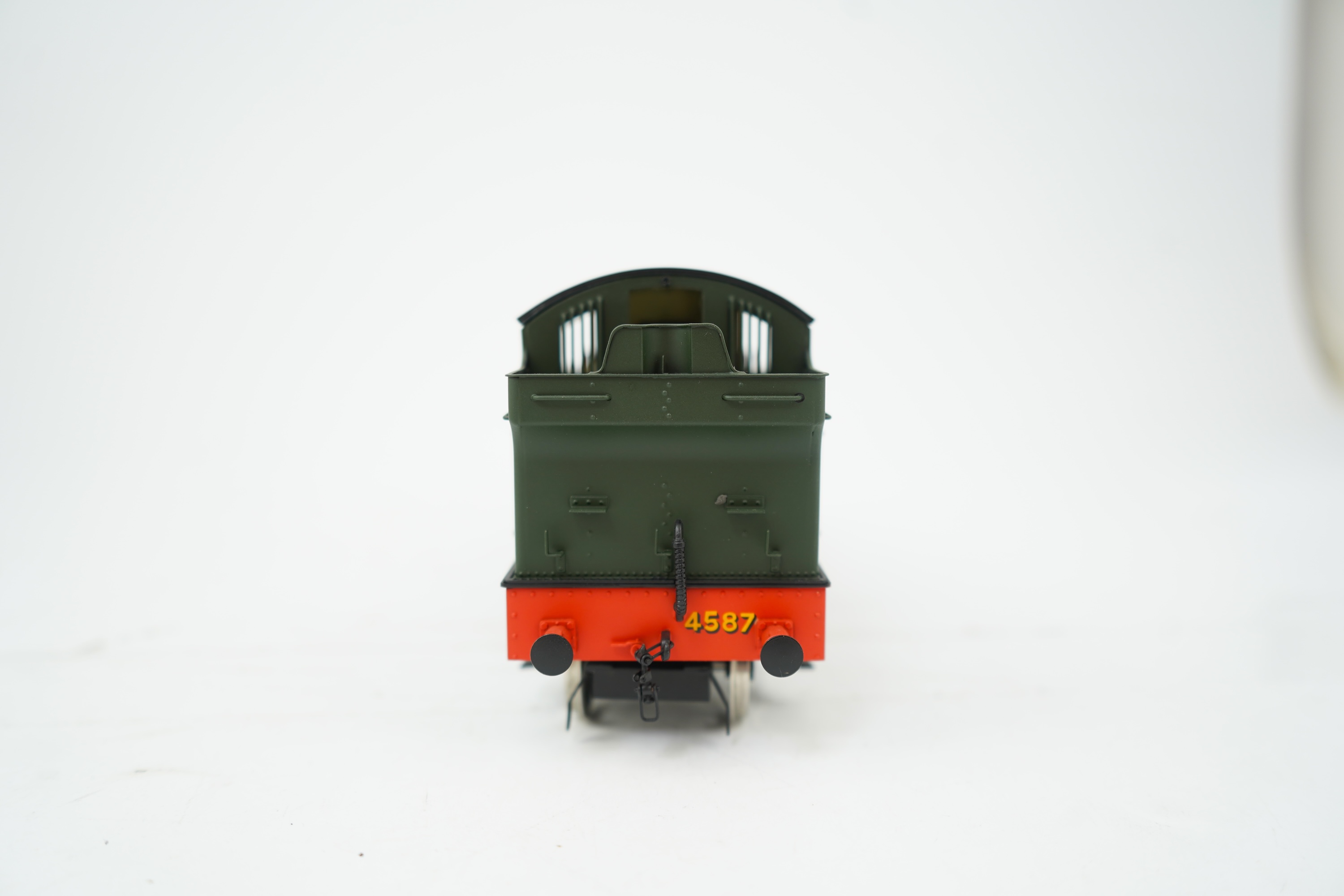 An 0 Gauge Tower Models, Blackpool, made in Sancheng China, model of GWR Class 45xx, 4587, 2-6-2T Prairie Tank locomotive, powered for two rail operation.